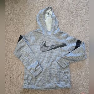 Nike Heather Gray Hoodie with Black Logo